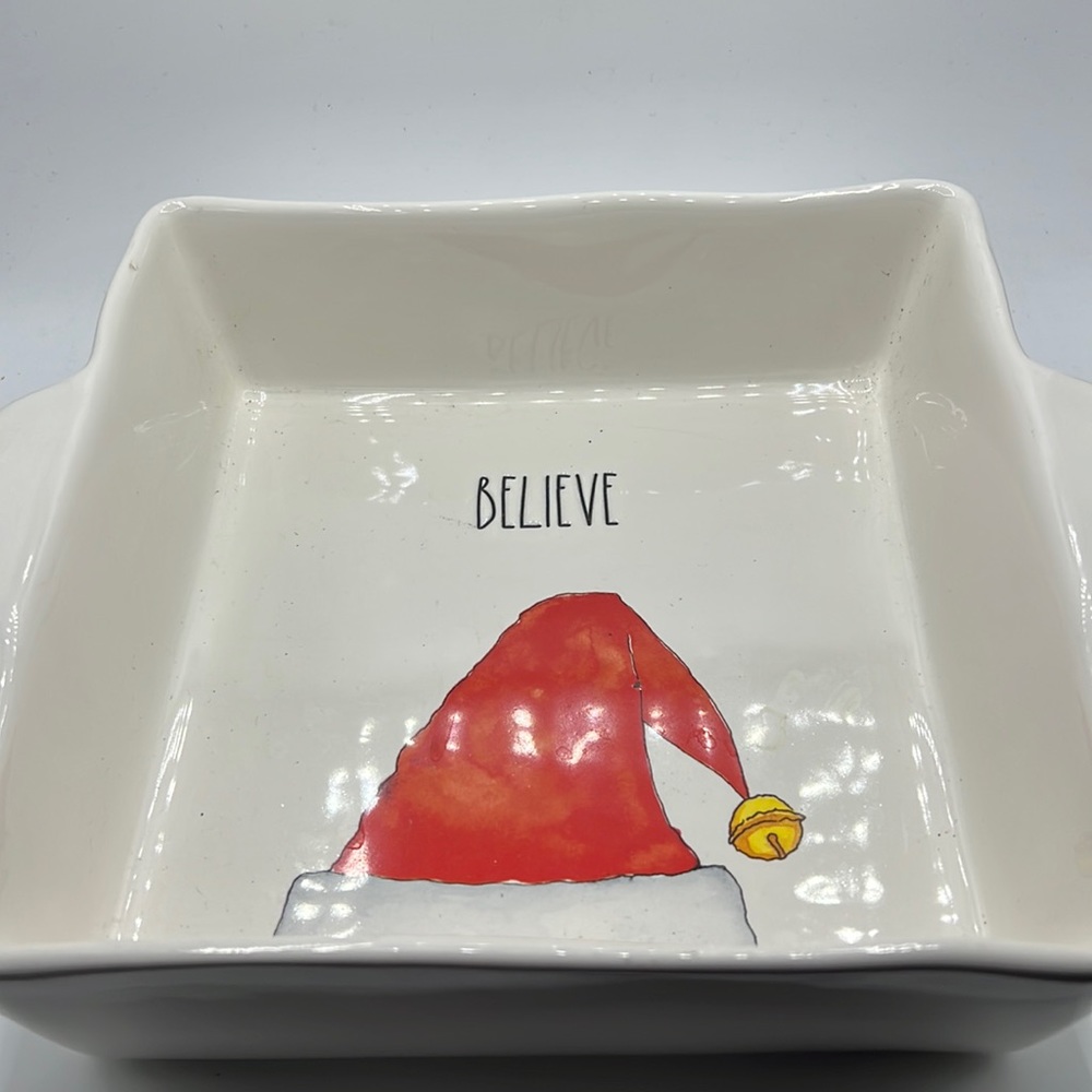 Rae Dunn Believe baking dish